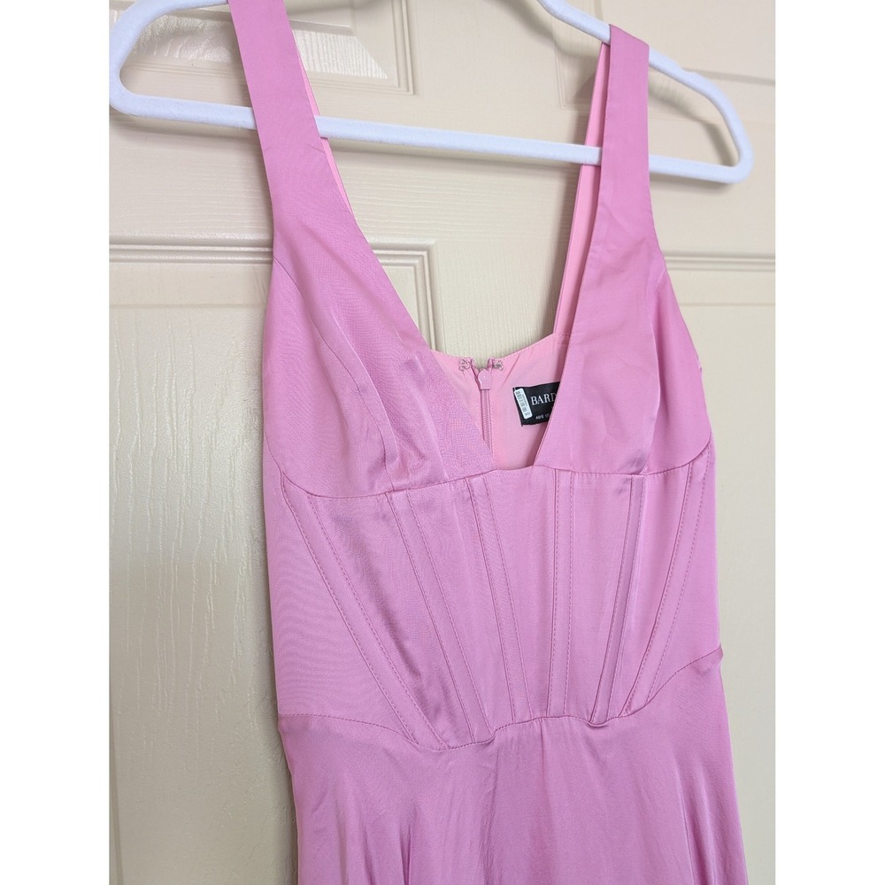 Bardot Pink Corset Mini Dress V-Neck Fit and Flare Size 2 - Picture 3 of 7